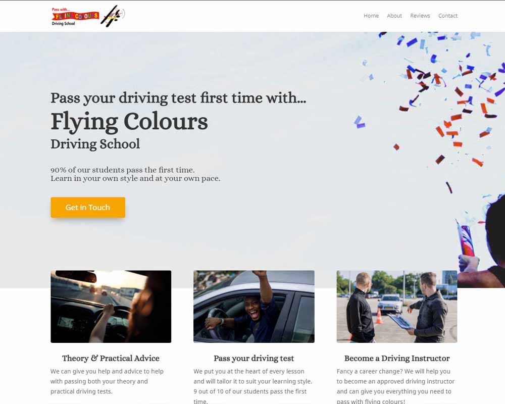 Flying Colours Driving School Instructor Website