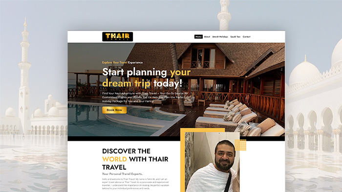 Thair Travel Website Design