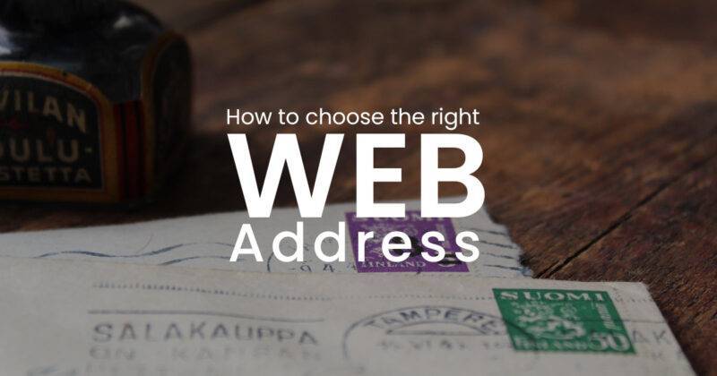 How to choose the right web address?